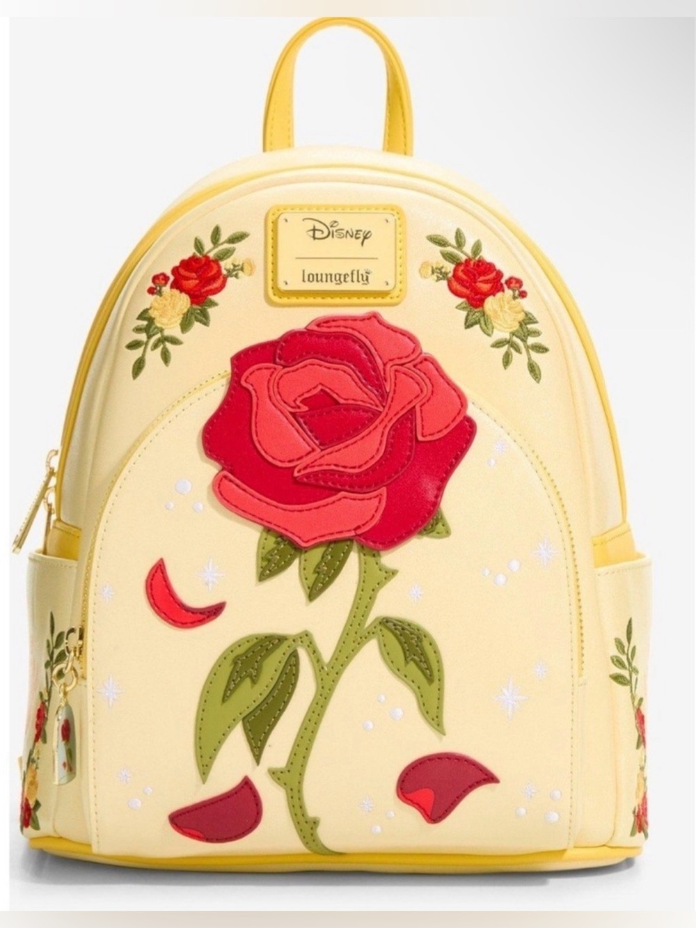 Loungefly Disney Beauty and The Beast Enchanted Rose Shimmer Mini Backpack Set - Picture 2 of 11